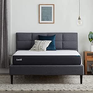 Lucid 8 Inch King Mattress - Firm Gel Memory Foam Mattress – Bamboo Charcoal Foam –Gel Infused- Hypoallergenic Foam Mattress