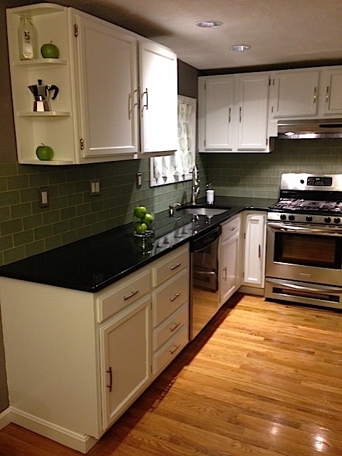 Our dishwasher (and the kitchen cabinets we refinished)