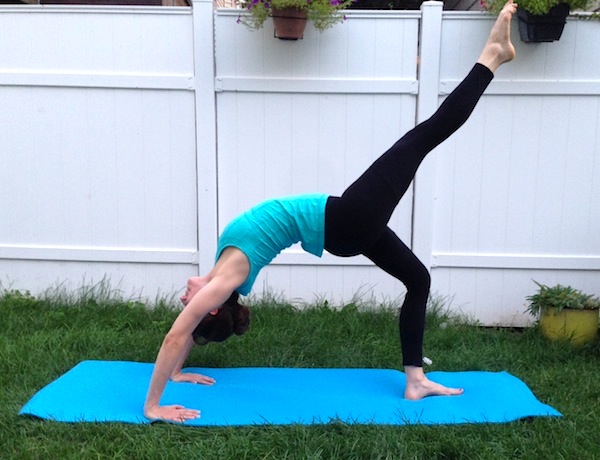 Wheel pose! No way am I thinking about anything other than not falling on my head.